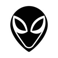 Alien Head Shape Icon vector