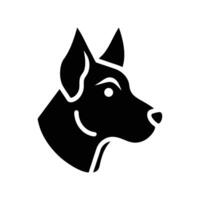 Dog Head Profile Icon vector