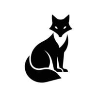 Fox Sitting Icon vector