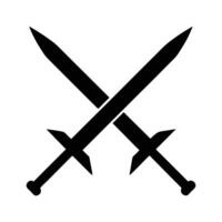 Sword Crossed Pair Icon vector