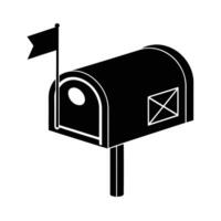 Mailbox with Flag Up Icon vector