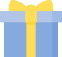 Blue gift. Blue gift icon. vector