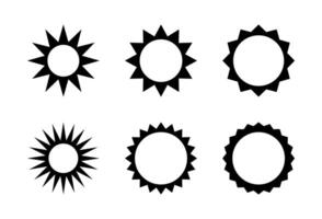 Sunburst, sun icon set in generic design. Starburst sign symbol vector
