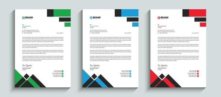 Professional creative corporate official letterhead design template in A4 size. Template design for letterhead, stationery, identity, document, branding, and layout design for business project. vector