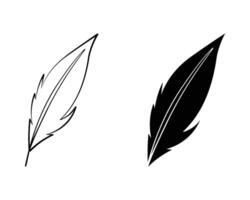 old style quill pen set icon. sign for mobile concept and web design. illustration vector