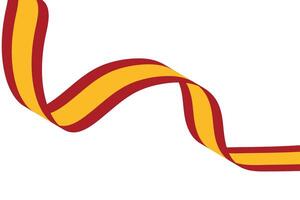 Red and yellow stripe wind bow vector