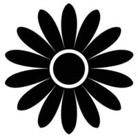 Striking Black and White Daisy Flower Graphic Design Element, Simple Floral Illustration for Branding and Decoration, Minimalist Botanical Mood vector