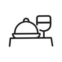 Elegant Dinnerware Setting Depicting Fine Dining with a Glass of Wine vector