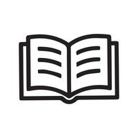 Open Book Icon Symbolizing Knowledge Learning and Literary Adventure vector
