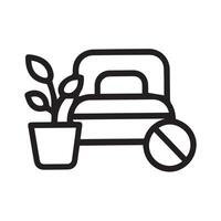 Symbolic Representation of Plant Life and Environmental Restrictions vector