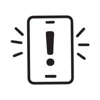 Mobile Alert Notification Important Message Urgent Attention Needed vector