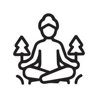Finding inner peace a symbolic representation of nature and meditation vector