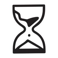Hourglass Icon Represents Time Passing Deadline Clock Countdown Concept vector