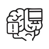 Brain Meets Technology Human Error in Artificial Intelligence Concept vector