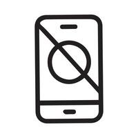 No Mobile Phone Symbol A Clear Prohibition of Cellphone Use Here vector