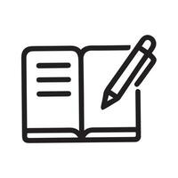 Open Book with Pen Inspiring Creativity and Journaling Ideas vector