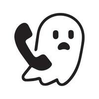 Ghostly Call A spooky specter answers the phone with a spectral voice vector
