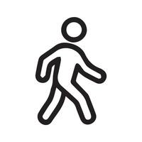 Iconic Walker Symbol A Timeless Representation of Movement and Progress vector