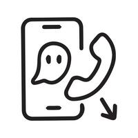 Missed Call Notification App Design for Mobile Communication Icon vector