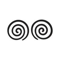 Harmonious Pair of Spirals Embracing Endless Flow and Timeless Design vector