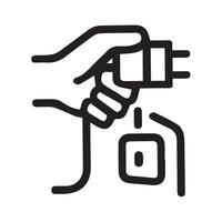 Unplugging the Device A Symbol of Energy Conservation and Safety vector