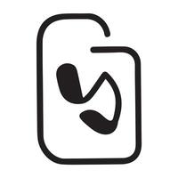 Minimalist Call Icon on White Background Bold Line Simple Design vector