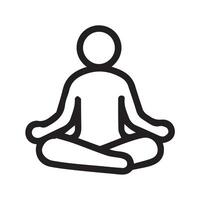 Peaceful Meditation Find Serenity in the Lotus Position Simple Symbol vector