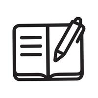 Open Notebook with Pen Illustration Symbol of Creativity and Ideas vector