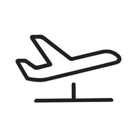 Minimalist airplane icon representing travel and modern transportation vector