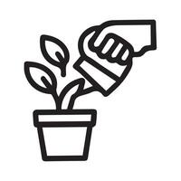 Nurturing New Life Hand Watering a Seedling in a Pot with Care vector