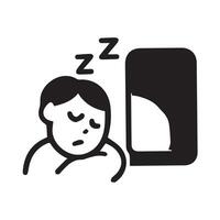 Exhausted student sleeping on their desk a common sight during exams vector