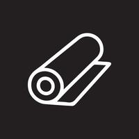 Minimalist roll icon design great for branding or user interface use vector