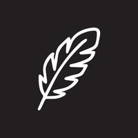 Gentle Feather Falling Softly A Simple and Delicate White Design vector
