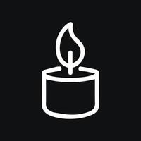 A Gentle Flicker A Simple Candle Symbolizing Peace and Remembrance vector