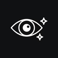 A Vision of Clarity A Sparkling Eye on a Dark Backdrop A Minimalist Design vector
