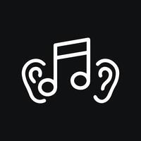Listen to the Music An abstract representation of sound and hearing vector