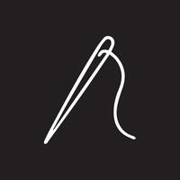 Needle and Thread Elegance A Symbol of Craftsmanship and Precision vector
