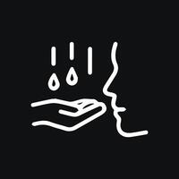Quenching Thirst The Taste of Pure Rain A Minimalist Aesthetic Design vector