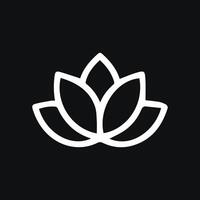Elegant Lotus Flower Design on Dark Background Symbol of Purity vector
