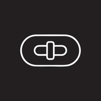 Minimalist Elegance A Simple Graphic Symbol Against Black Backdrop vector