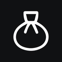 Minimalist Dumpling Illustration A Simple and Clean Food Icon Design vector