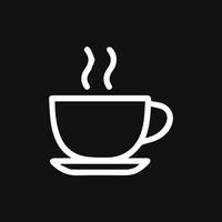 Steaming cup of comfort minimal design coffee tea break simplicity vector