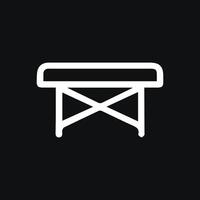 Minimalist Outline of a Simple Folding Table Design Great Simplicity vector