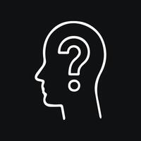Mind Question Mark Silhouette Brainstorming Idea Concept Questioning vector