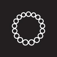 Elegant Circle of White Dots Forming a Beautiful Abstract Pattern vector