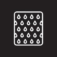 Abstract Drops Array Design White Outlines on Black Modern Aesthetic vector