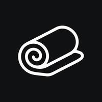 Simple Rolled Mat Design Against a Stark Dark Background vector