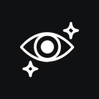Sparkling Vision A Captivating Eye Symbol with Glimmering Stars Around vector