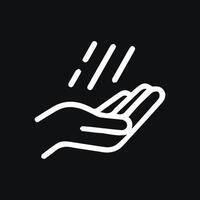 Gentle Rain Falling Into Open Hand Symbolizing Care and Growth vector