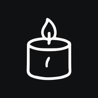 A Simple Candle Glowing in the Darkness Creates Warmth and Peace vector